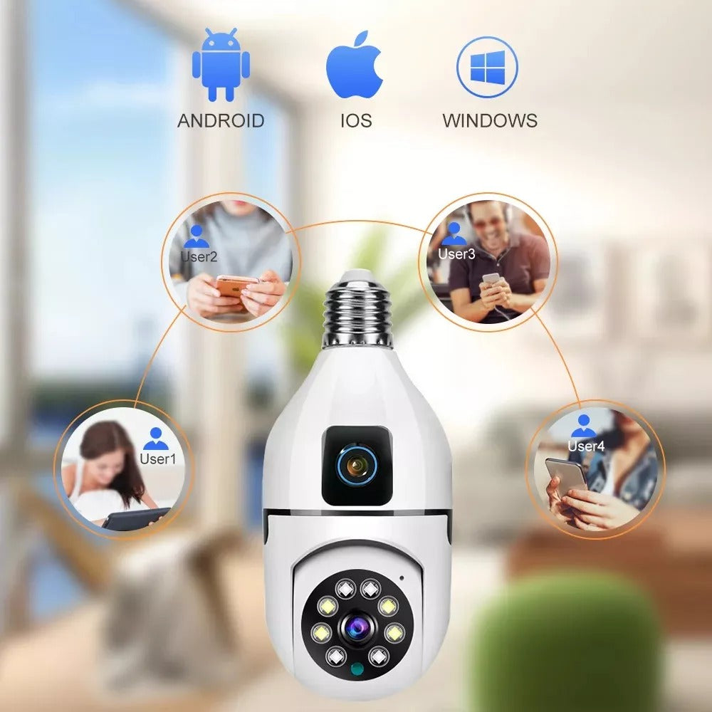 Cámara Bombillo WiFi 360°